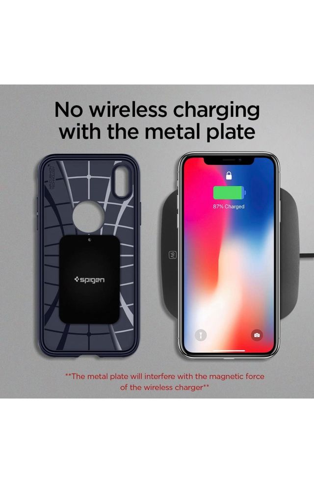 Placa de metal magnética Soporte coche Spigen