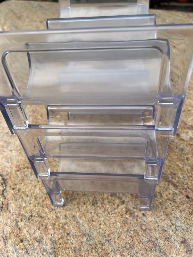 6 botelleros metacrilato de 3 unidades