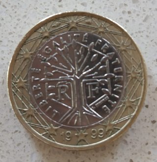 Pièce De 1 Euro France 1999 Avec Erreur De Frappe (décentrée) - Collection