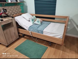 Cama articulada 90 en madera elevable