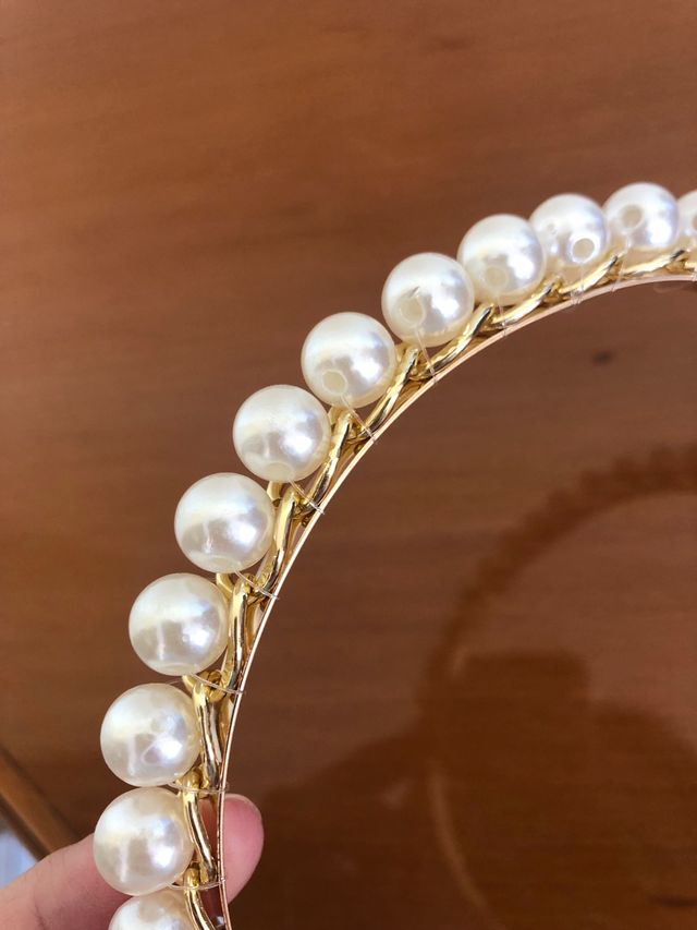 Cerchietto perle e catene