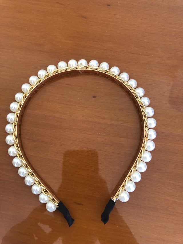 Cerchietto perle e catene