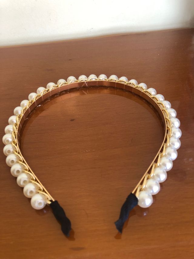 Cerchietto perle e catene