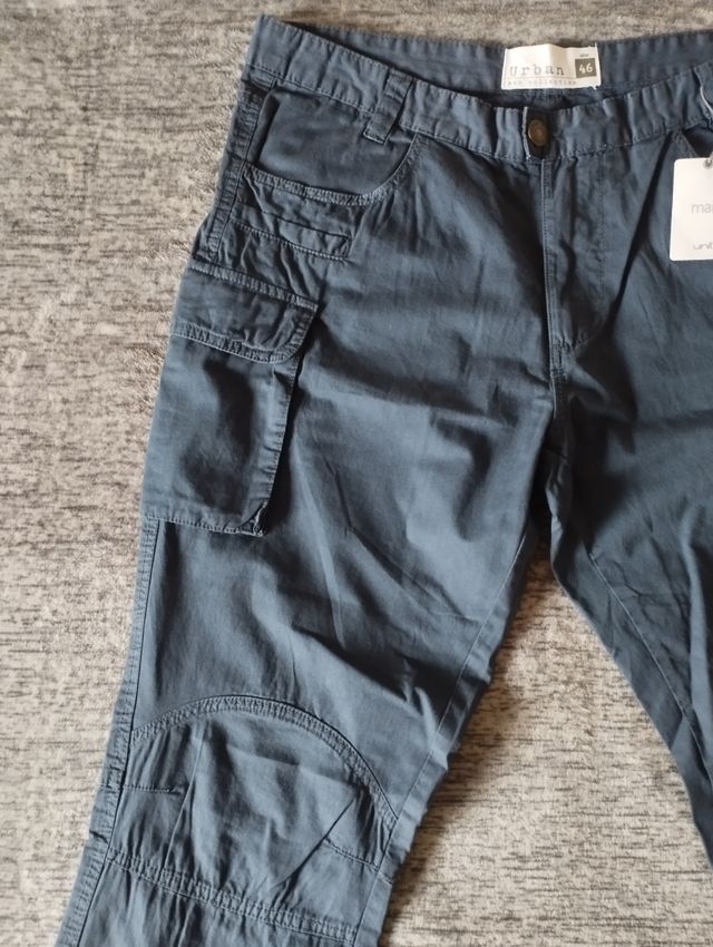 Pantalón largo azul marino con bolsillos, NUEVO!