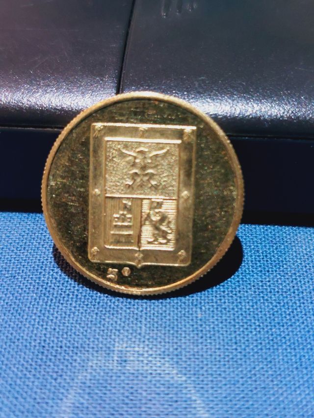 Moneda oro 22Kl. diámetro 22mm.