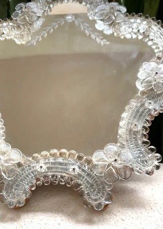 ESPEJO VENECIANO. CRISTAL MURANO.