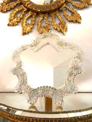 ESPEJO VENECIANO. CRISTAL MURANO.