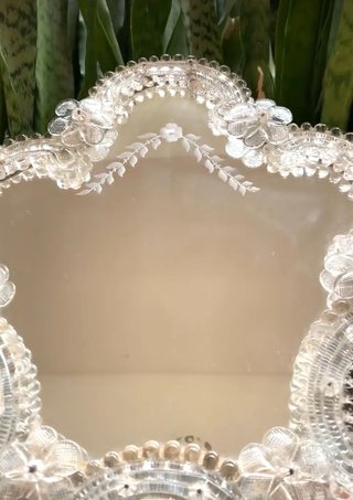 ESPEJO VENECIANO. CRISTAL MURANO.