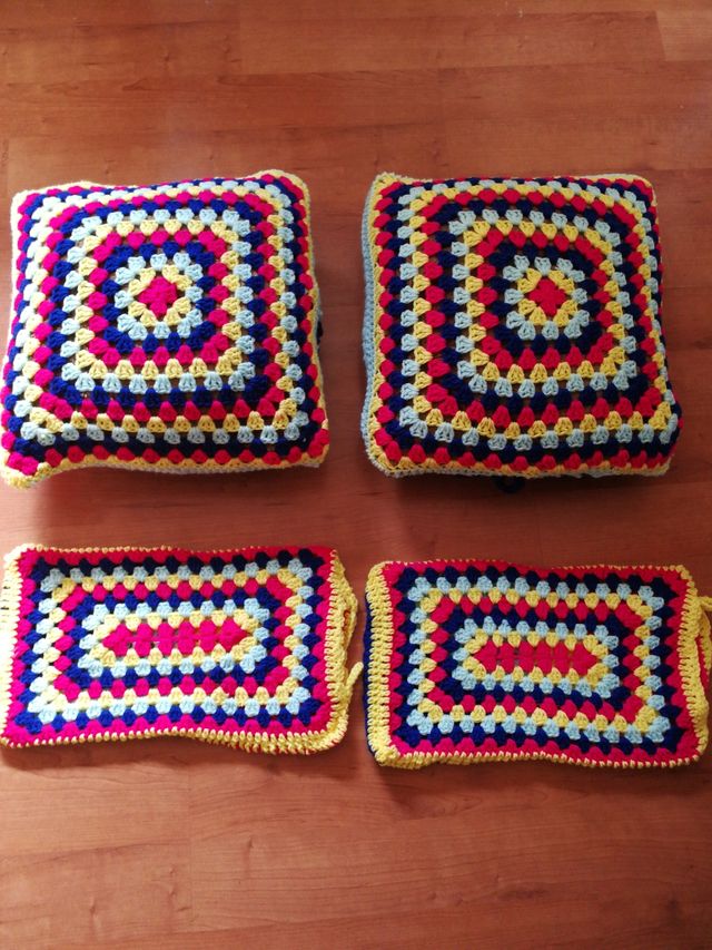 Funda cojines ganchillo