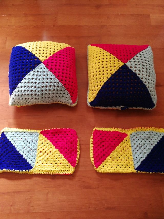 Funda cojines ganchillo