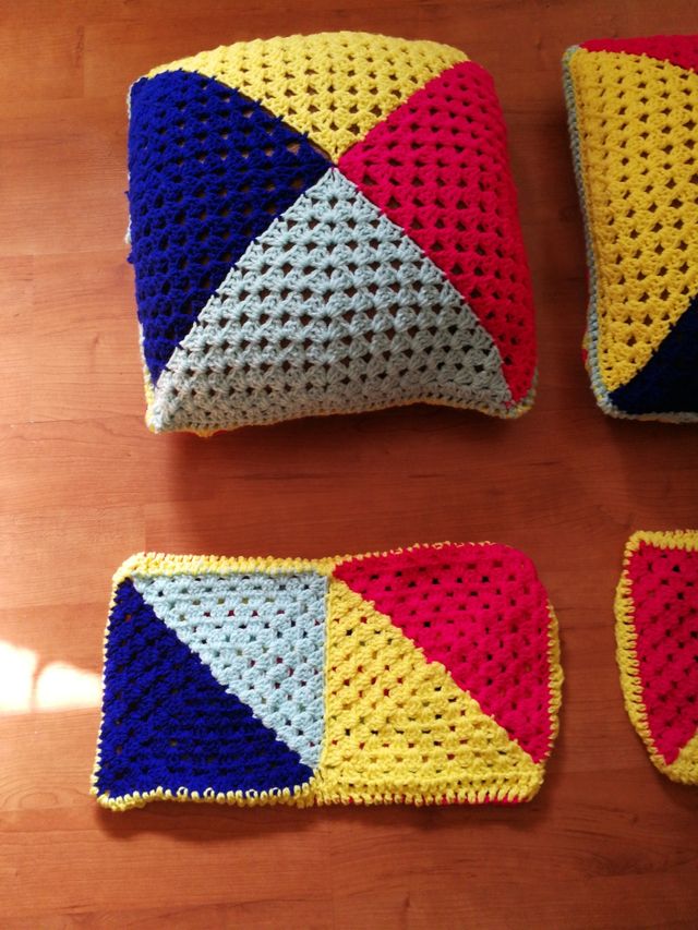 Funda cojines ganchillo