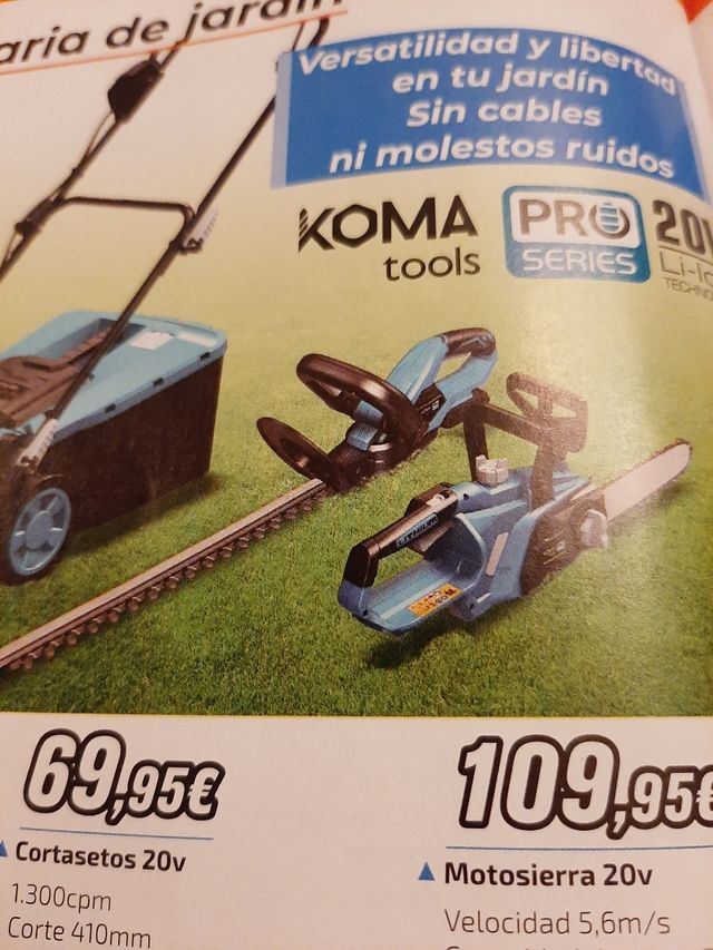 motosierra y cortasetos de bateria