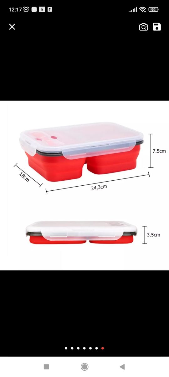 Fiambrera porta alimentos Silicona