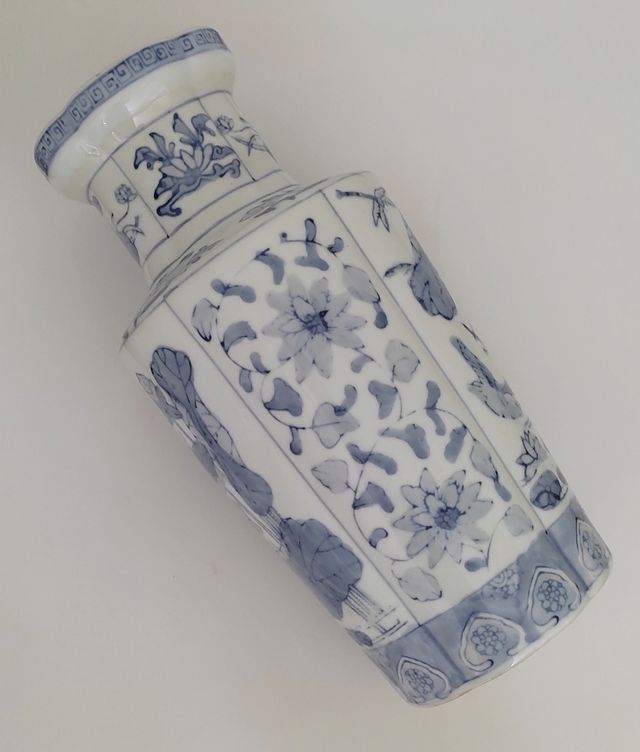 Jarrón alto vintage cerámica