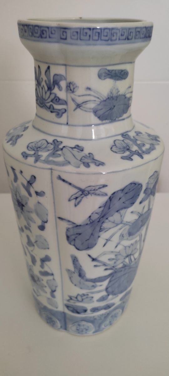 Jarrón alto vintage cerámica