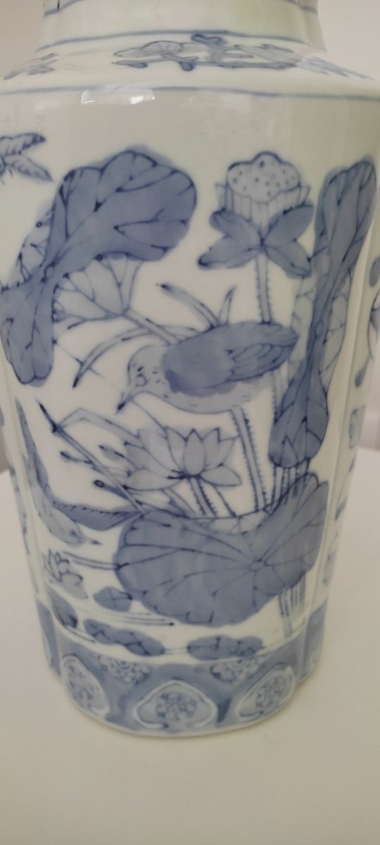 Jarrón alto vintage cerámica