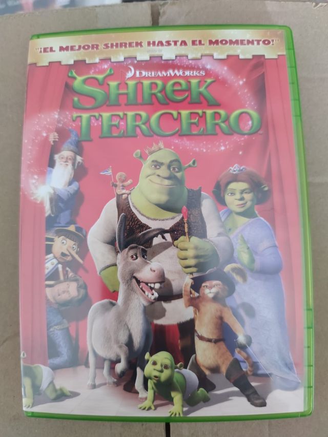 Películas DVD Shrek 1, 2 y 3