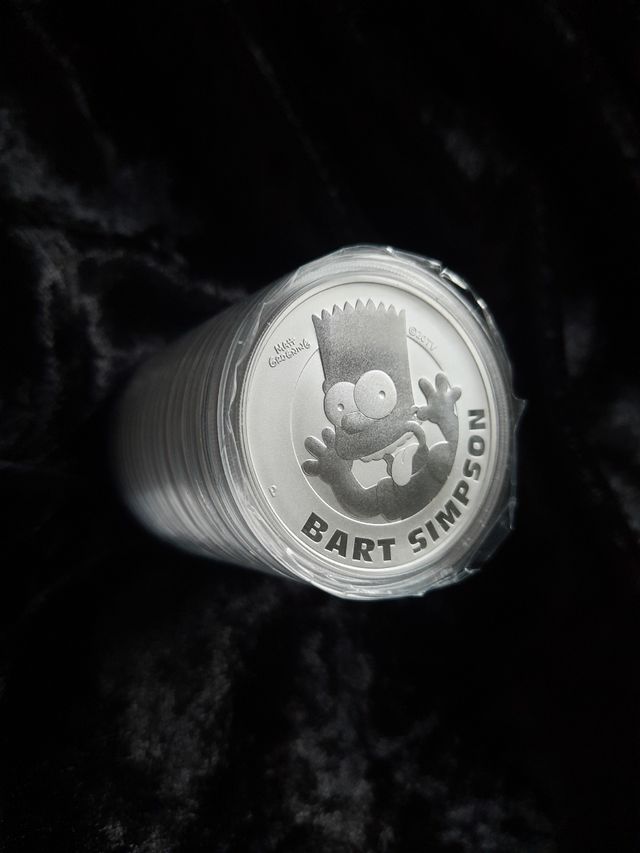 Bart Simpson 2022 moneda 1 onza plata