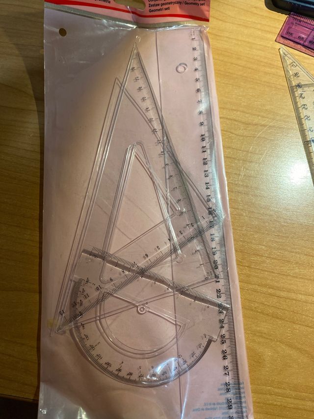 Pack Escuadra y Cartabón + reglas