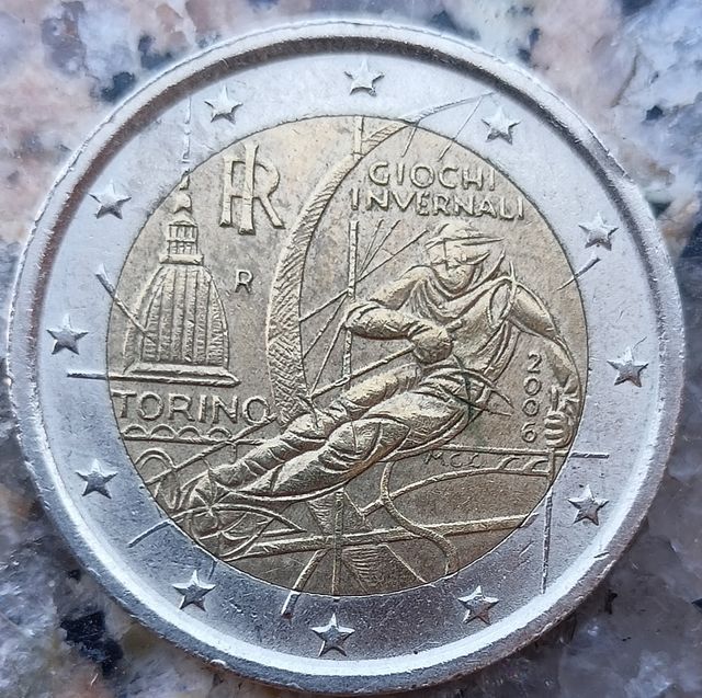 Moneda conmemorativa juegos de invierno Turín
