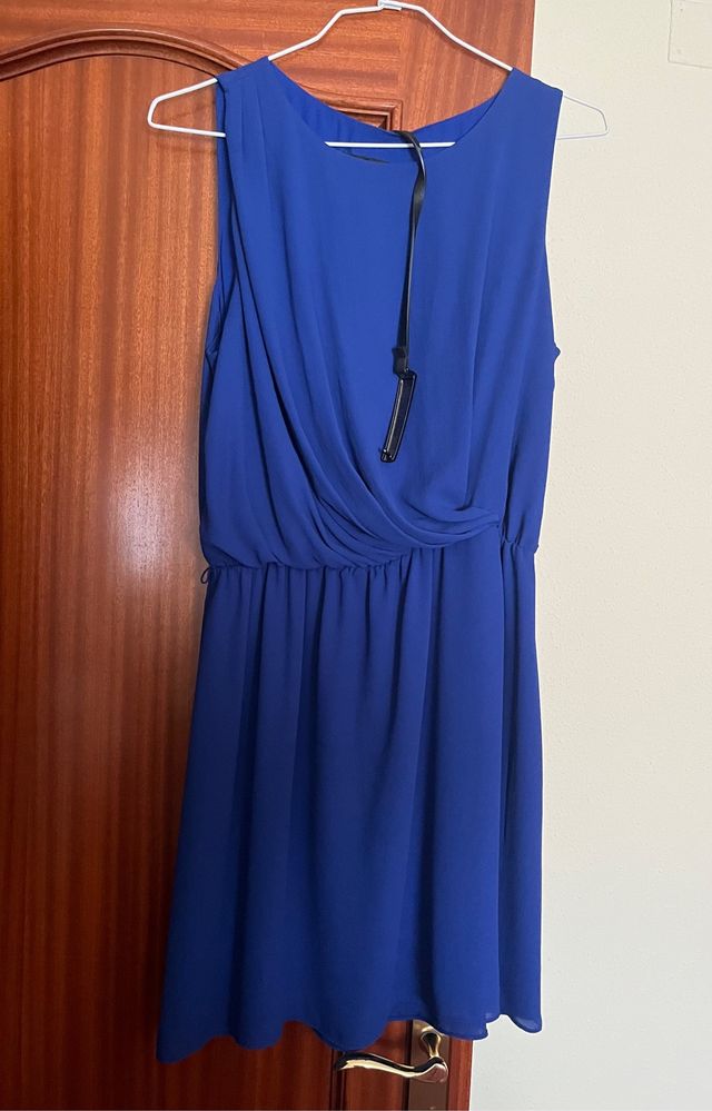 Vestido mango azul