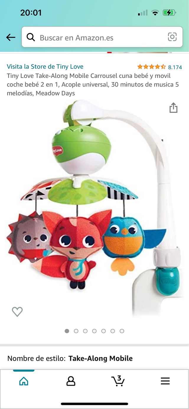 Móvil de cuna y carro Tiny Love