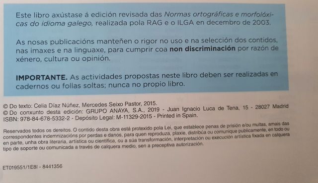LINGUA GALEGA E LITERATURA 3°ESO