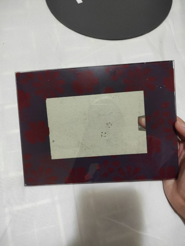 marco de fotos de cristal