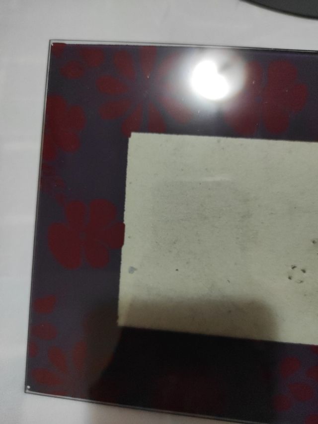 marco de fotos de cristal