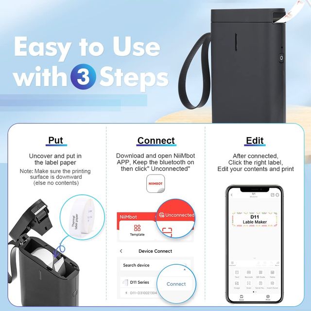 Impresora portátil de etiquetas 15mm NUEVA