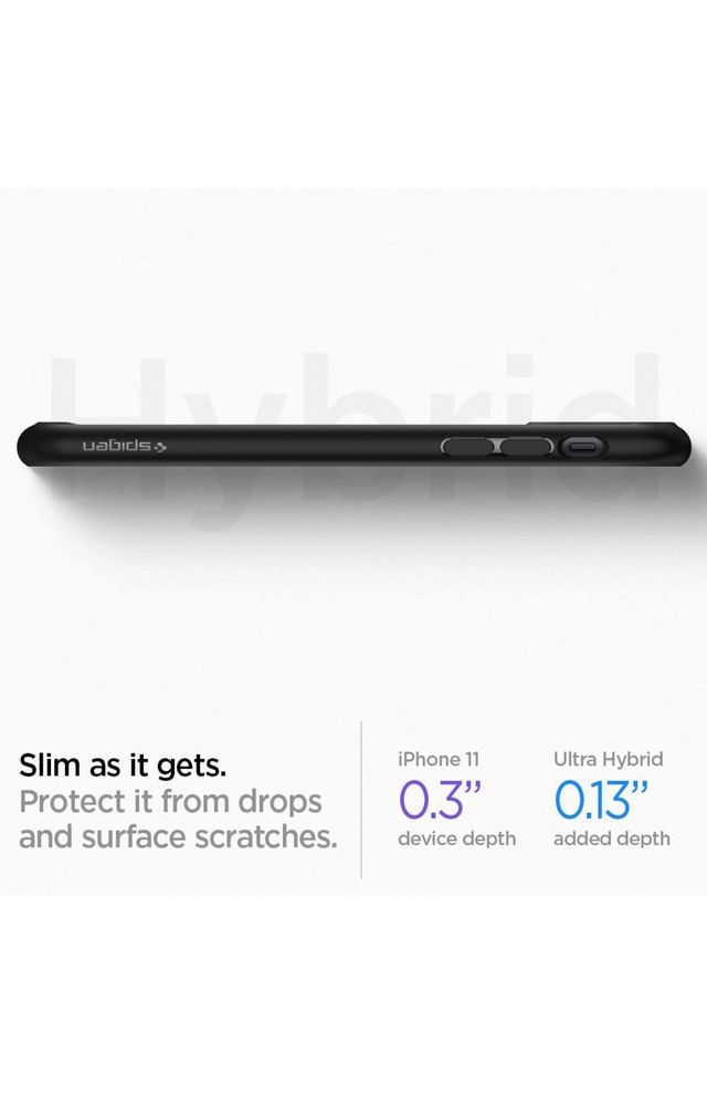 Funda Ultra Hybrid Spigen Negro Mate Iphone 11