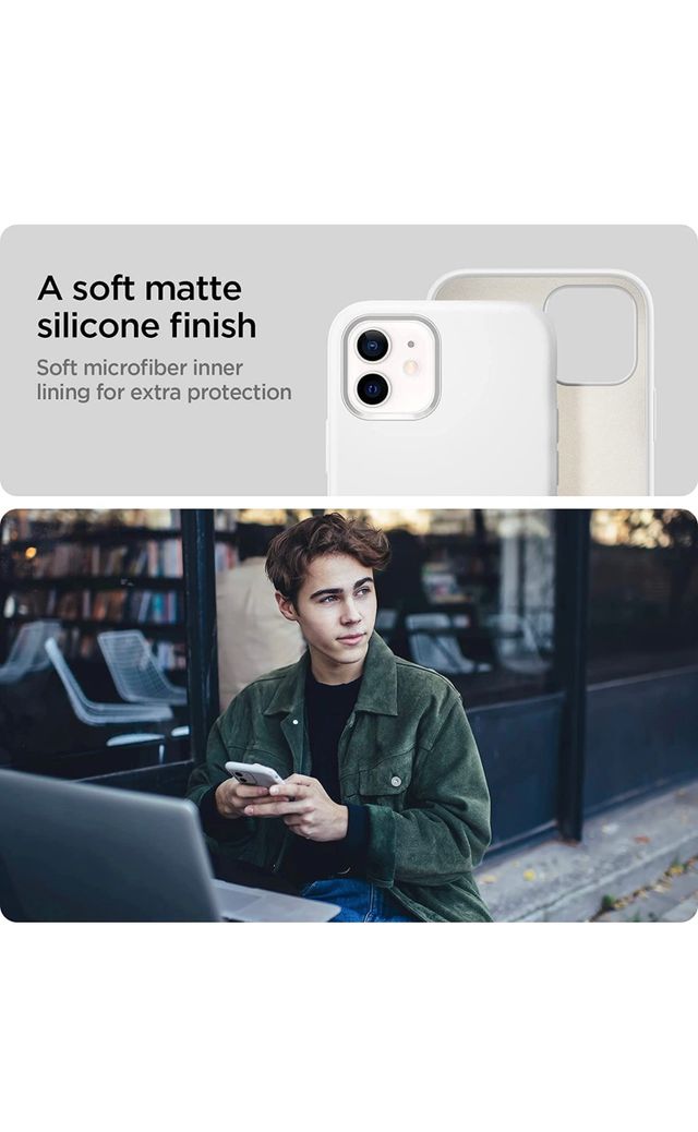Funda Silicona Fit Iphone 12 // 12 Pro Blanca