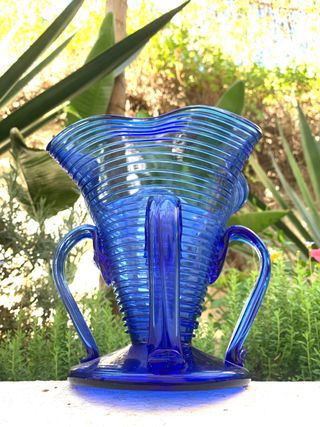 ANTIGUO JARRÓN CRISTAL SOPLADO