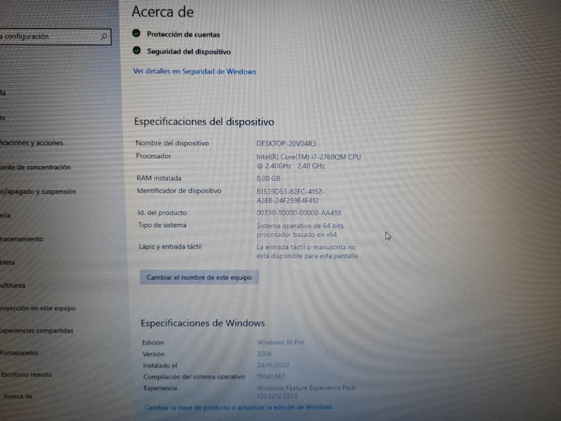 Ordenador portátil i7 M6600 afbeelding 4