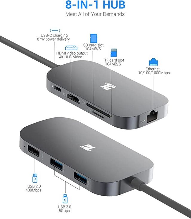 Hub USB C 9 Puertos USB C 4K SIN ESTRENAR