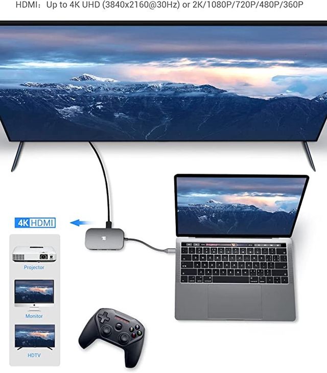 Hub USB C 9 Puertos USB C 4K SIN ESTRENAR