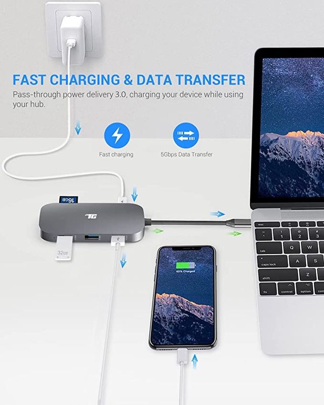 Hub USB C 9 Puertos USB C 4K SIN ESTRENAR