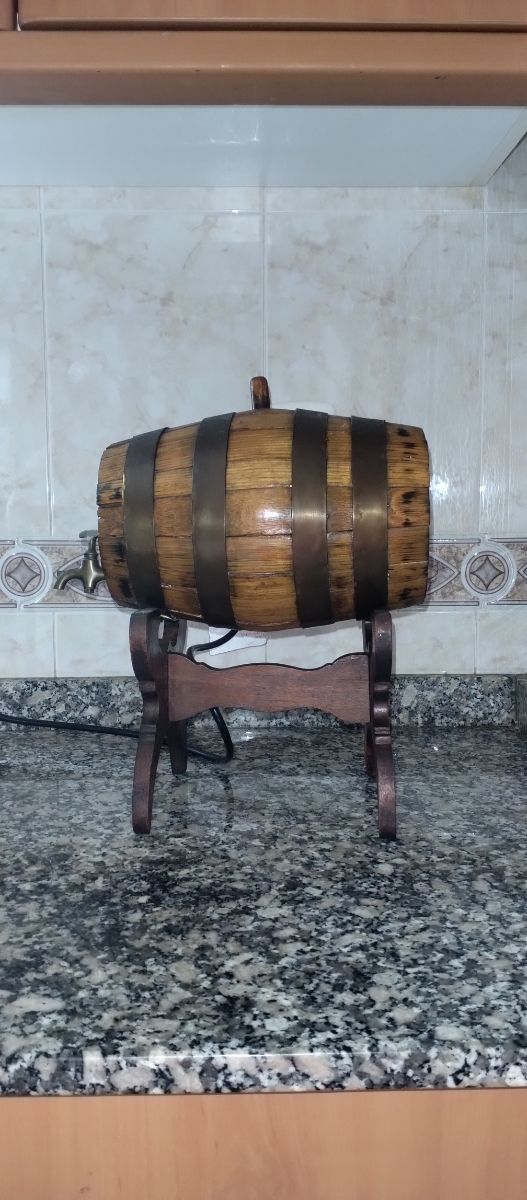 Antiguo Barril  De Madera 