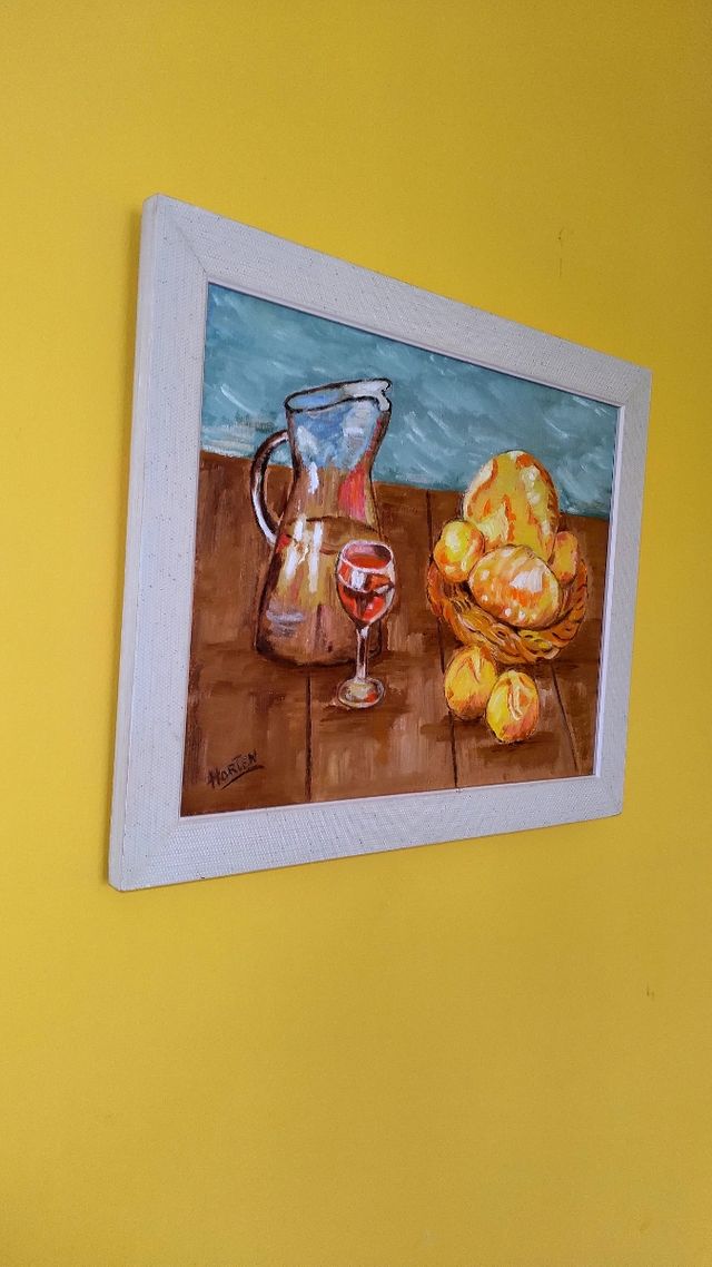 Antiguo Cuadro Bodegón 