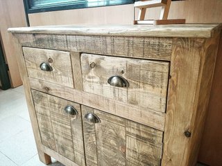 Mueble de baño madera pino Flandes tratado