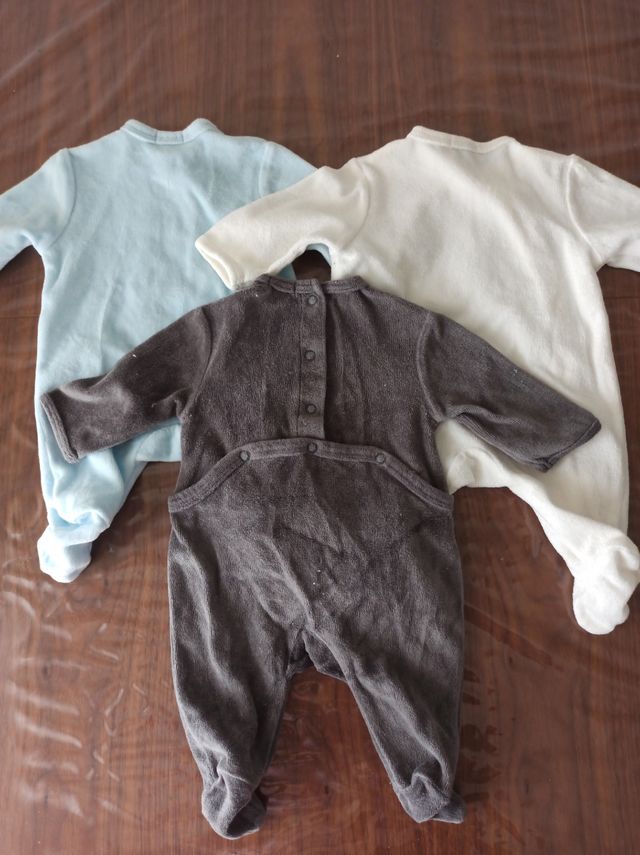 Pack 3 pijamas 0-1 mes Kiabi