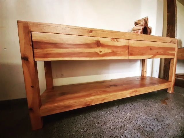 Consola Recibidor Estilo Colonial Madera Maciza