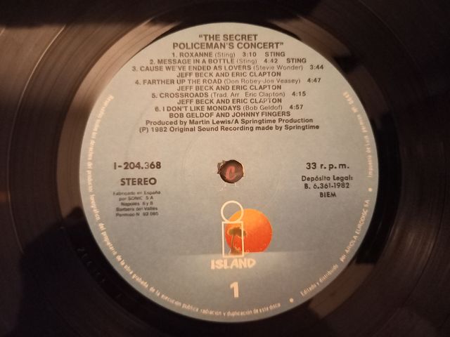 The secret policemen's concert vinilo 12" LP álbum
