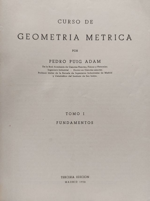 Curso de Geometría Métrica