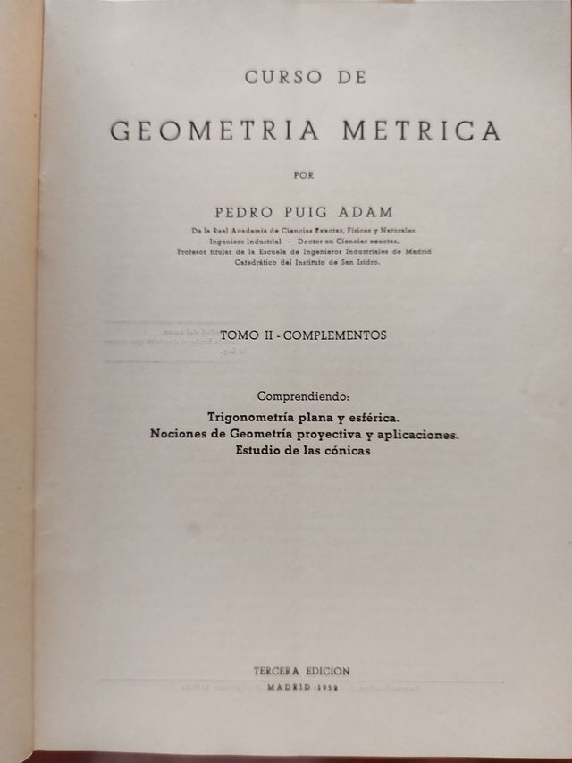 Curso de Geometría Métrica