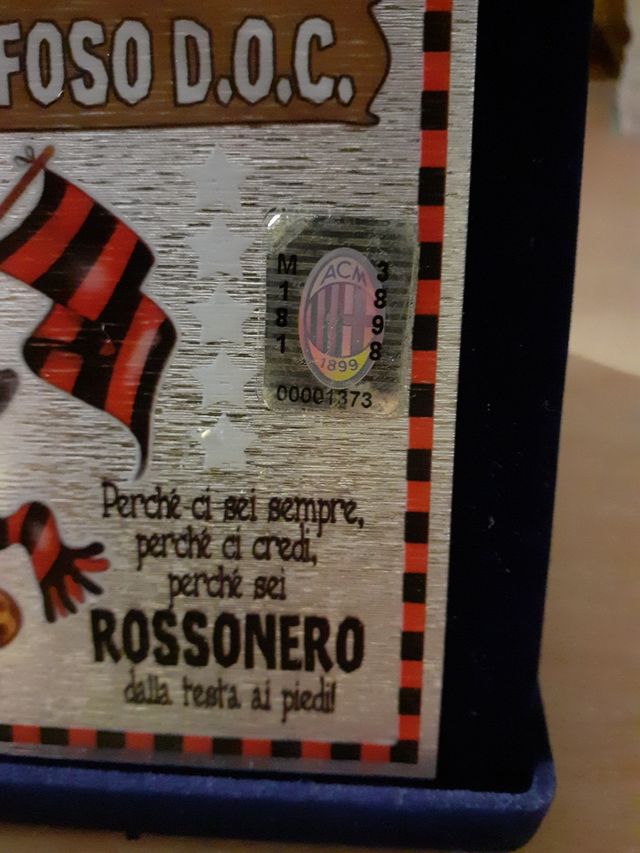 cofanetto regalo premio tifoso doc AC Milan