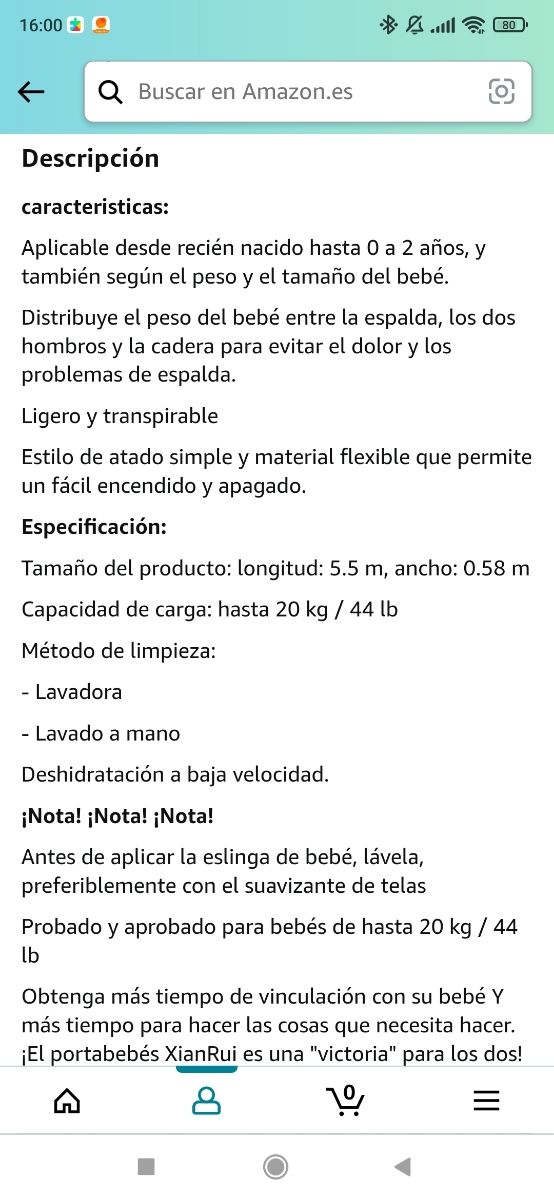Porta bebé manta hasta 20 kilos