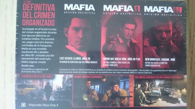 mafia triology trilogía para xbox one x 4k
