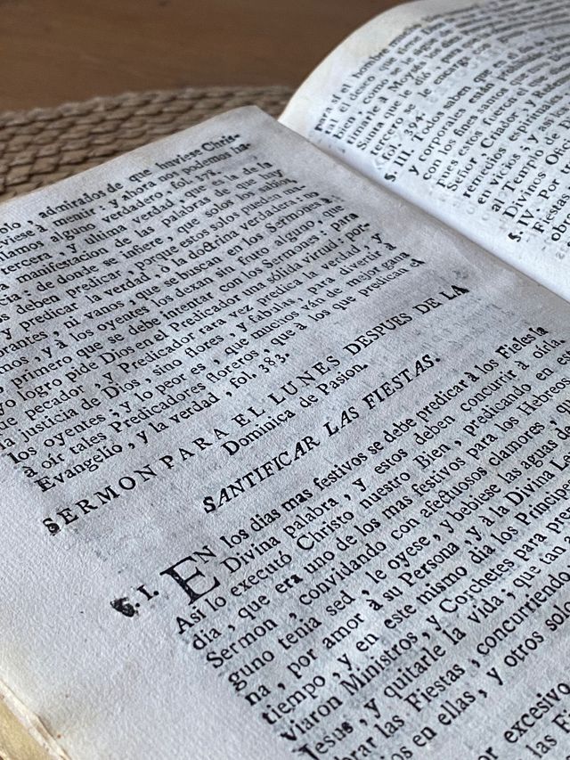 Quaresma de Sermones, 1755. Echeverz. Pergamino.