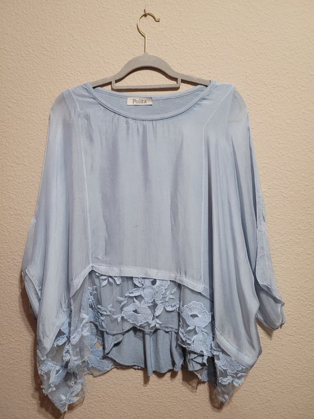 Blusa azul hielo POLITA